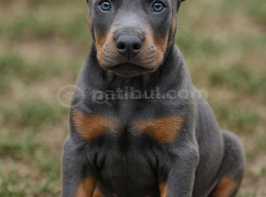 Blue Doberman Erkek Yavrular Isteğe Özel Estetik görsel