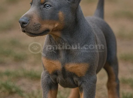 Blue Doberman Erkek Yavrular Isteğe Özel Estetik görsel