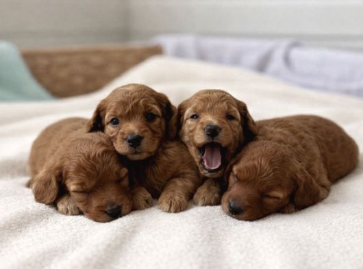 Ev Ortamında Büyüyen Saf Toy Poodle Yavruları