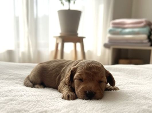 Ev Ortamında Büyüyen Saf Toy Poodle Yavruları görsel