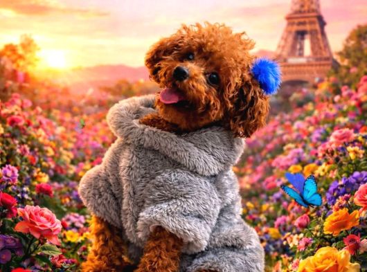 A Kali̇te Dark Brown Toy Poodle Yavrusu görsel