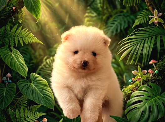Safkan Beyaz Pomeranian Boo görsel