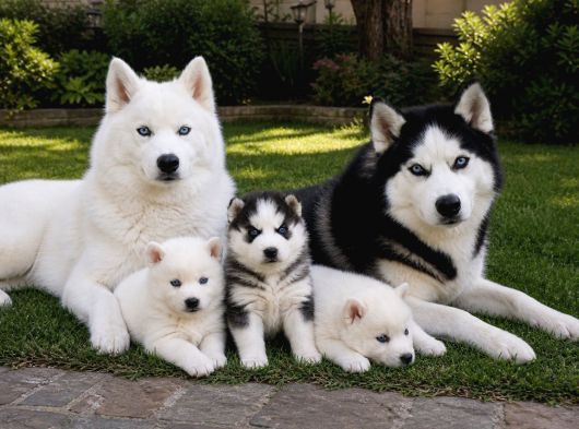 Gerçek Husky Yavruları görsel