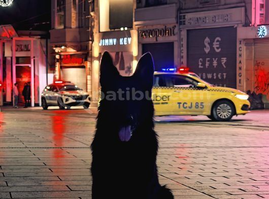 Safkan Solid Black Alman Çoban Köpeği