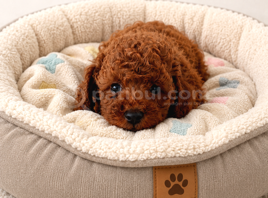 Fotoğraftakinden Daha Güzel Red Toy Poodle Yavrular görsel