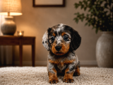 Long Hair merle dachshund Yavru
