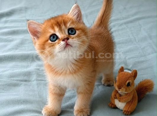 Ruhsatlı Çifrlikde Ziyarete Açık Golden British Shorthair görsel