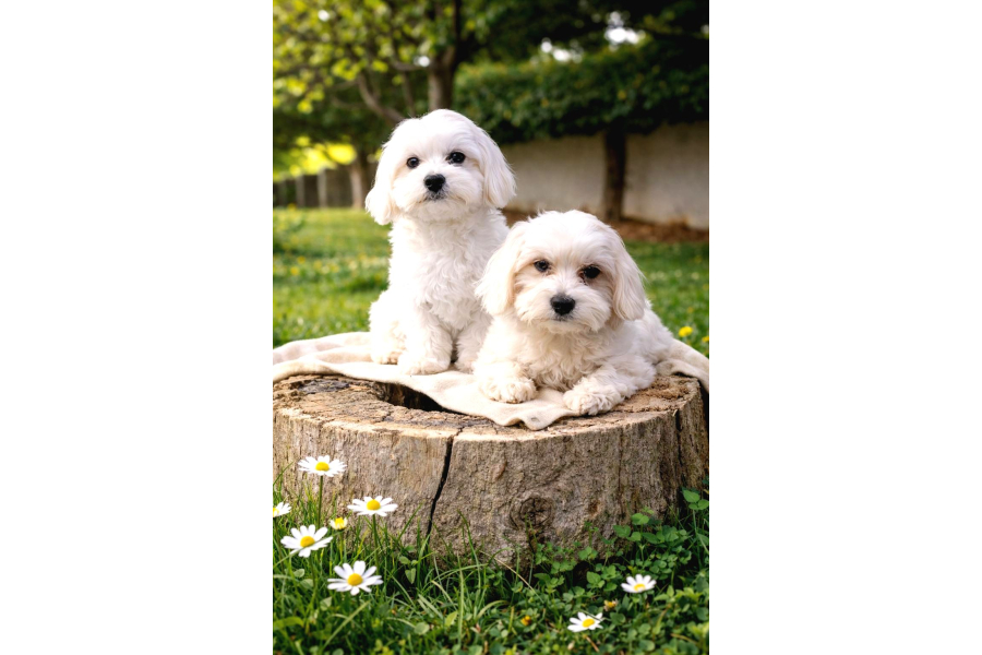 Oyuncu Sevecen Aşk Köpeği Maltese Yavrular