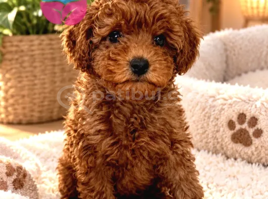 Red Toy Poodle Sevi̇mli̇ Yavrular görsel