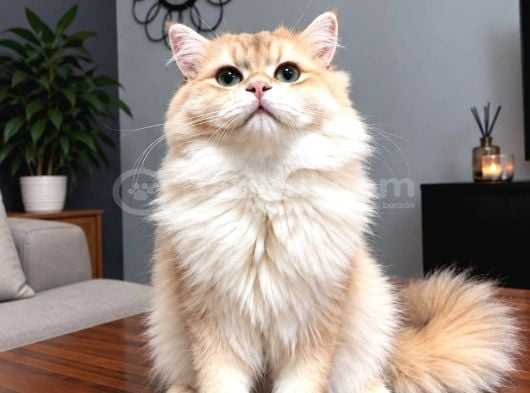 Gerçek Fotoğraflı British Golden Longhair Yavru görsel